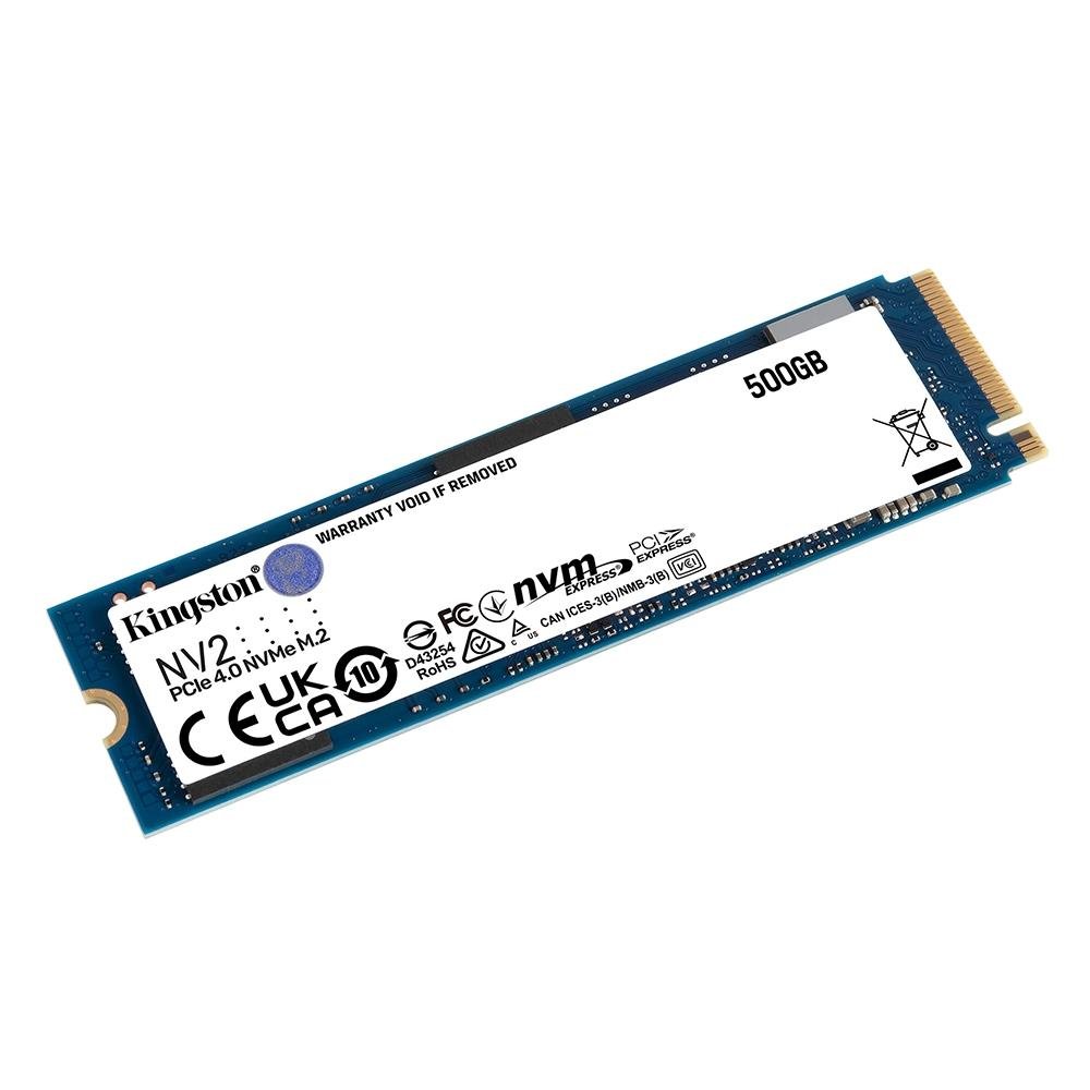 SSD Kingston NV2, 500GB, M.2 2280, PCIe 4.0 x4, NVMe, Leitura: 3500 MB/s, Gravação: 2100 MB/s, Azul - SNV2S/500G SSD Kingston NV2, 500GB, M.2 2280, PCIe 4.0 x4, NVMe, Leitura: 3500 MB/s, Gravação: 2100 MB/s, Azul - SNV2S/500G