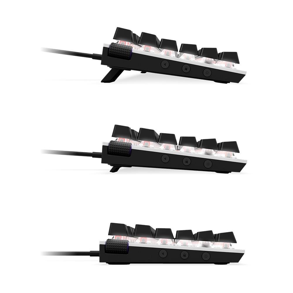 Teclado NZXT Function Mini TKL, RGB, Switch Red, Anti-Ghosting, US, Branco - KB-175US-WR