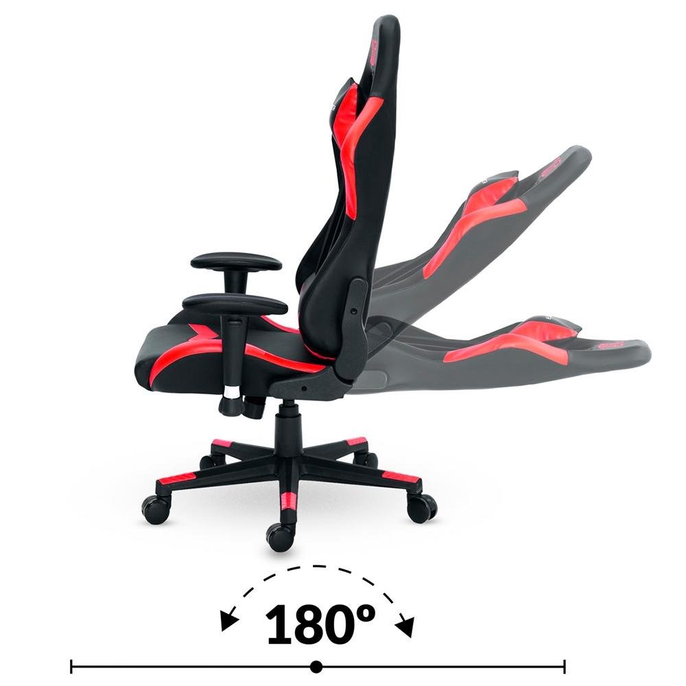 Cadeira Gamer XT Racer Speed Series, Até 120kg, Com Almofadas, Reclinável, Descanso de Braço 2D, Preto e Vermelho - XTS140 Cadeira Gamer XT Racer Speed Series, Até 120kg, Com Almofadas, Reclinável, Descanso de Braço 2D, Preto e Vermelho - XTS140
