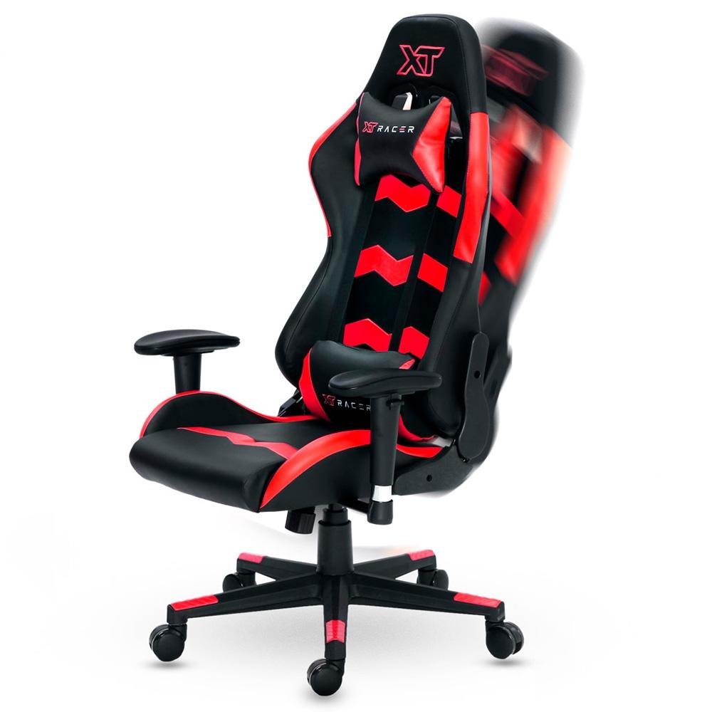 Cadeira Gamer XT Racer Speed Series, Até 120kg, Com Almofadas, Reclinável, Descanso de Braço 2D, Preto e Vermelho - XTS140 Cadeira Gamer XT Racer Speed Series, Até 120kg, Com Almofadas, Reclinável, Descanso de Braço 2D, Preto e Vermelho - XTS140