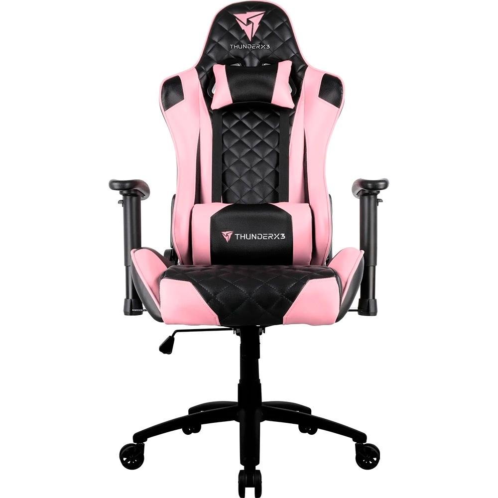 Cadeira Gamer Thunderx3 TGC12 Profissional, Até 120kg, Com Almofadas, Reclinável, Descanso de Braço 2D, Rosa e Preto - 78203 - view 4