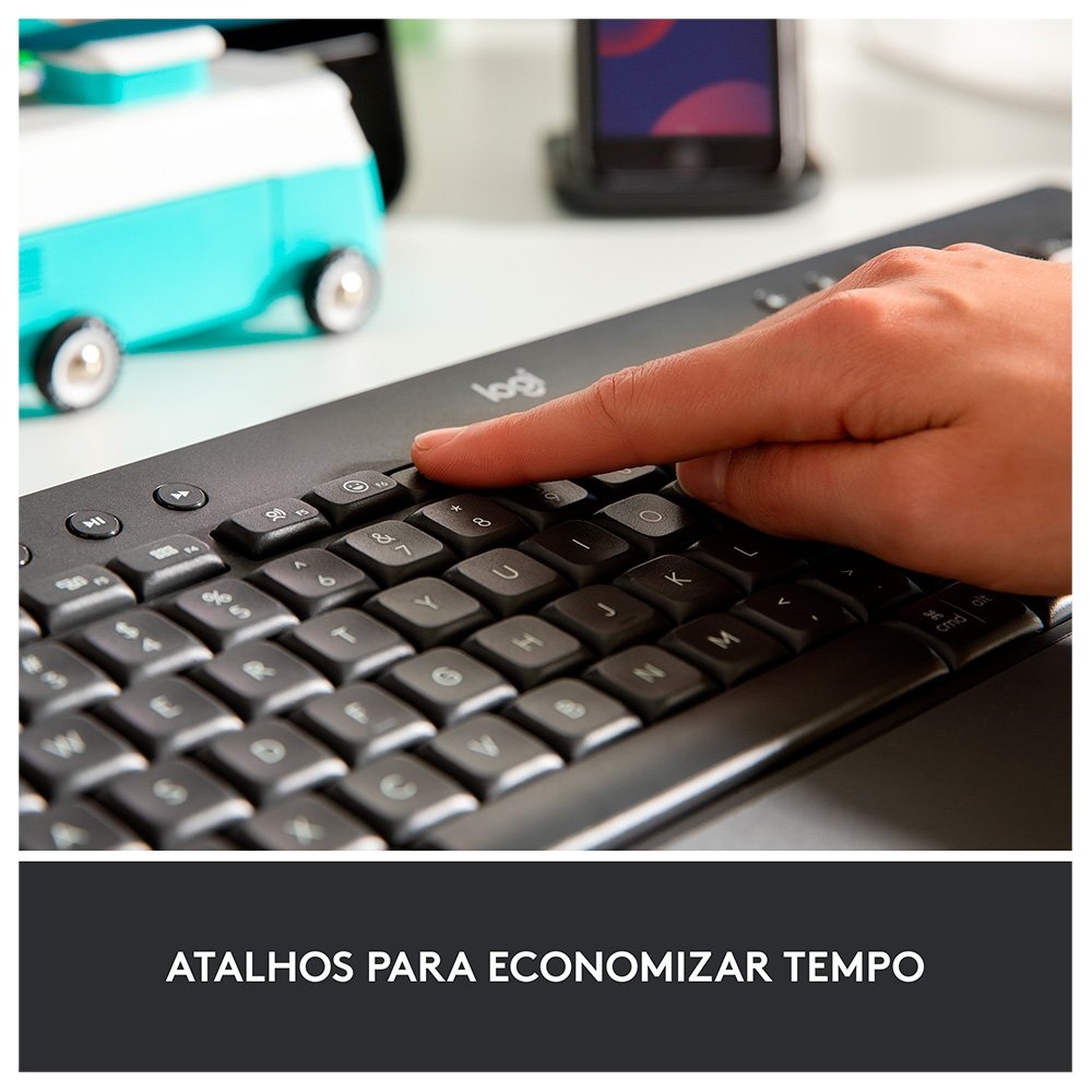 Teclado Sem Fio Logitech Signature K650, Bluetooth, USB, Com Apoio para as Mãos, US, Branco - 920-010965