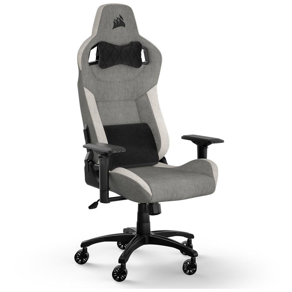 Cadeira Gamer Corsair T3 Rush 2023, Até 120Kg, Com Almofadas, Reclinável, Apoio de Braços 4D, Cinza e Branco - CF-9010058-WW - view 2