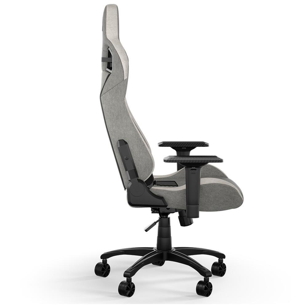 Cadeira Gamer Corsair T3 Rush 2023, Até 120Kg, Com Almofadas, Reclinável, Apoio de Braços 4D, Cinza e Branco - CF-9010058-WW