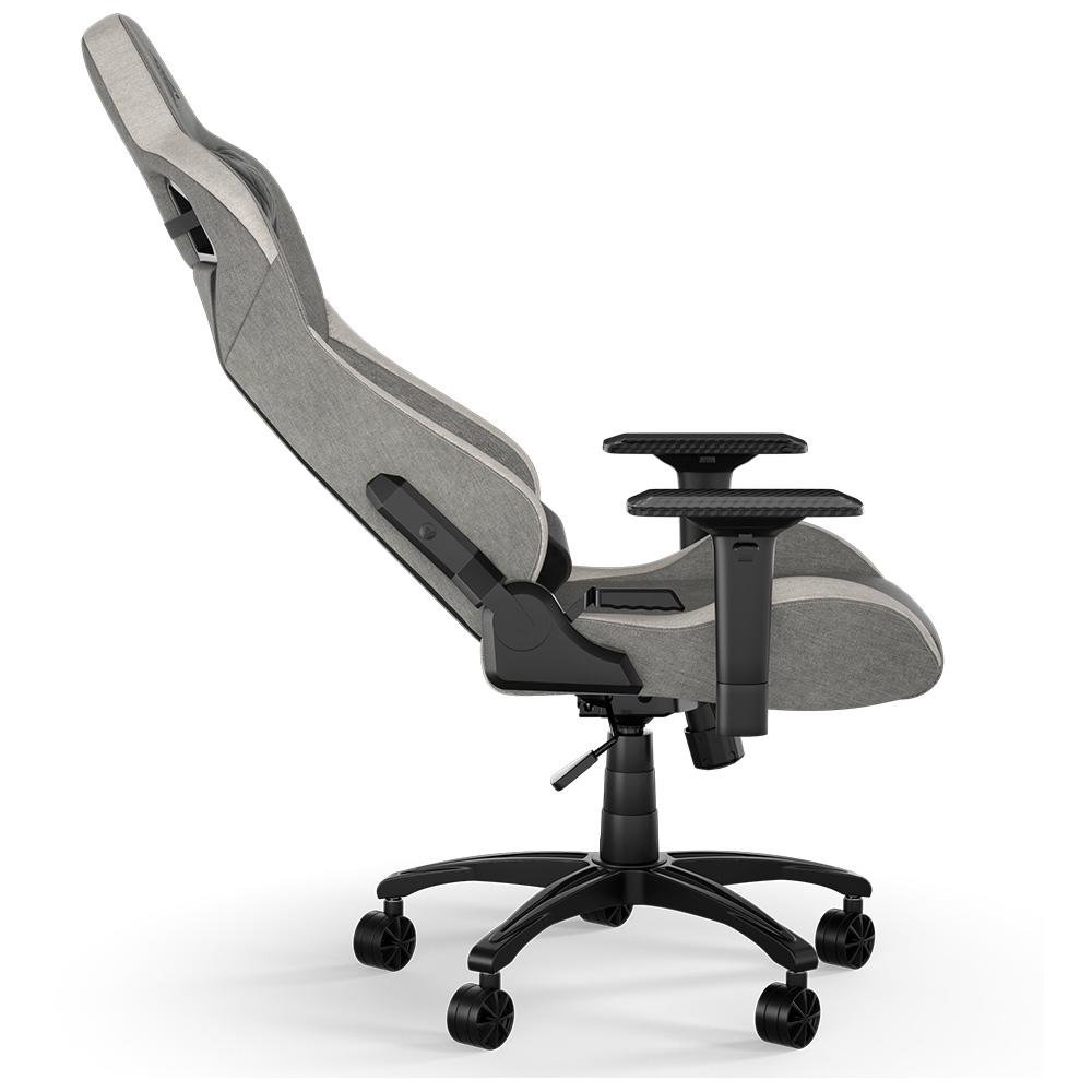 Cadeira Gamer Corsair T3 Rush 2023, Até 120Kg, Com Almofadas, Reclinável, Apoio de Braços 4D, Cinza e Branco - CF-9010058-WW