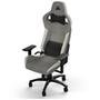 Cadeira Gamer Corsair T3 Rush 2023, Até 120Kg, Com Almofadas, Reclinável, Apoio de Braços 4D, Cinza e Branco - CF-9010058-WW