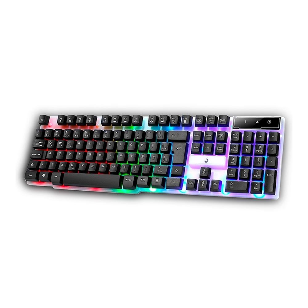 Teclado Gamer Semi Mecânico Rise Mode G1 Full, USB, Preto e Branco - RM-TG-01-BW