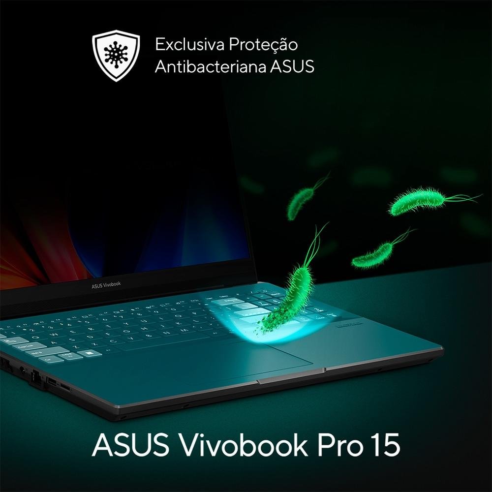 Notebook Gamer ASUS Vivobook Pro 15 AMD Ryzen 7-6800H, 16GB RAM, GeForce RTX3050, SSD 512GB, 15.6" FHD, Win11, Azul - M6500RC-HN088W Notebook Gamer ASUS Vivobook Pro 15 AMD Ryzen 7-6800H, 16GB RAM, GeForce RTX3050, SSD 512GB, 15.6" FHD, Win11, Azul - M6500RC-HN088W