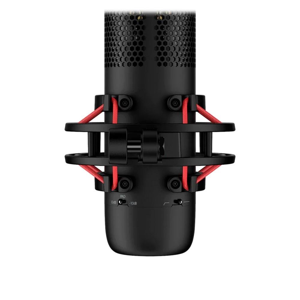 Microfone Condensador HyperX ProCast, Cardioide, Antivibração, Antichoque, XLR Profissional, Preto - 699Z0AA