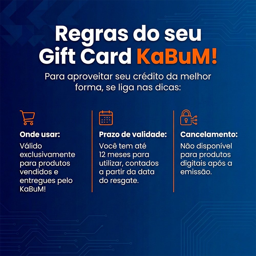Gift Card KaBuM: 25 Reais - Código Digital Gift Card KaBuM: 25 Reais - Código Digital