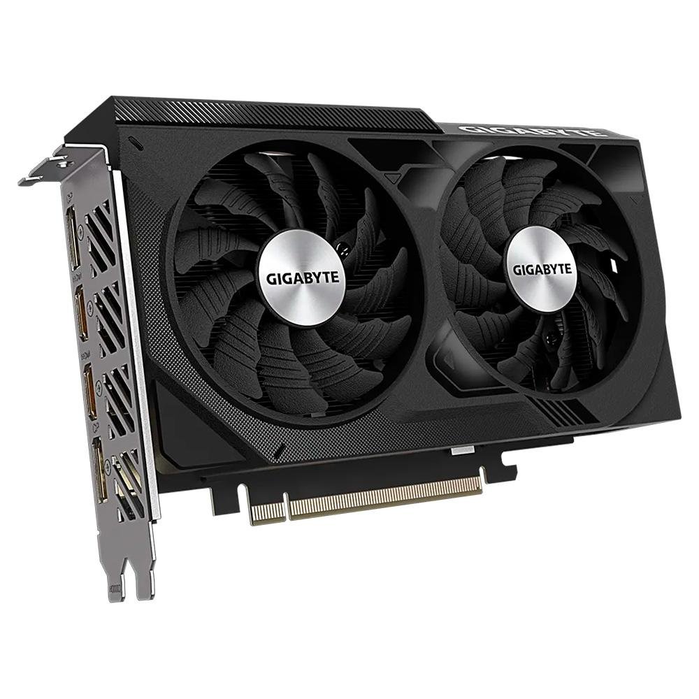 Placa de Vídeo RTX 4060 WINDFORCE OC Gigabyte NVIDIA GeForce, 8GB GDDR6, DLSS, Ray Tracing - GV-N4060WF2OC-8GD Placa de Vídeo RTX 4060 WINDFORCE OC Gigabyte NVIDIA GeForce, 8GB GDDR6, DLSS, Ray Tracing - GV-N4060WF2OC-8GD