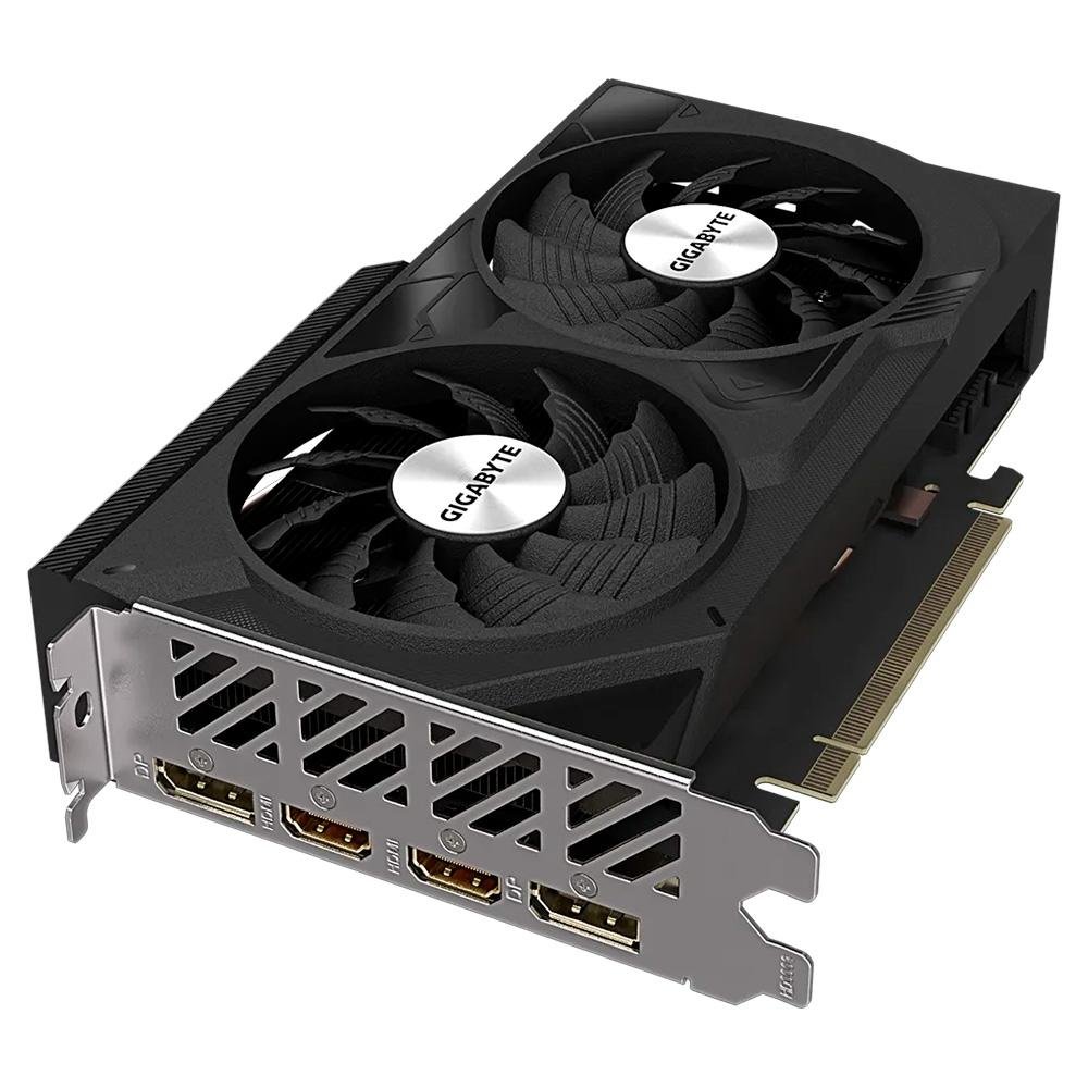 Placa de Vídeo RTX 4060 WINDFORCE OC Gigabyte NVIDIA GeForce, 8GB GDDR6, DLSS, Ray Tracing - GV-N4060WF2OC-8GD Placa de Vídeo RTX 4060 WINDFORCE OC Gigabyte NVIDIA GeForce, 8GB GDDR6, DLSS, Ray Tracing - GV-N4060WF2OC-8GD
