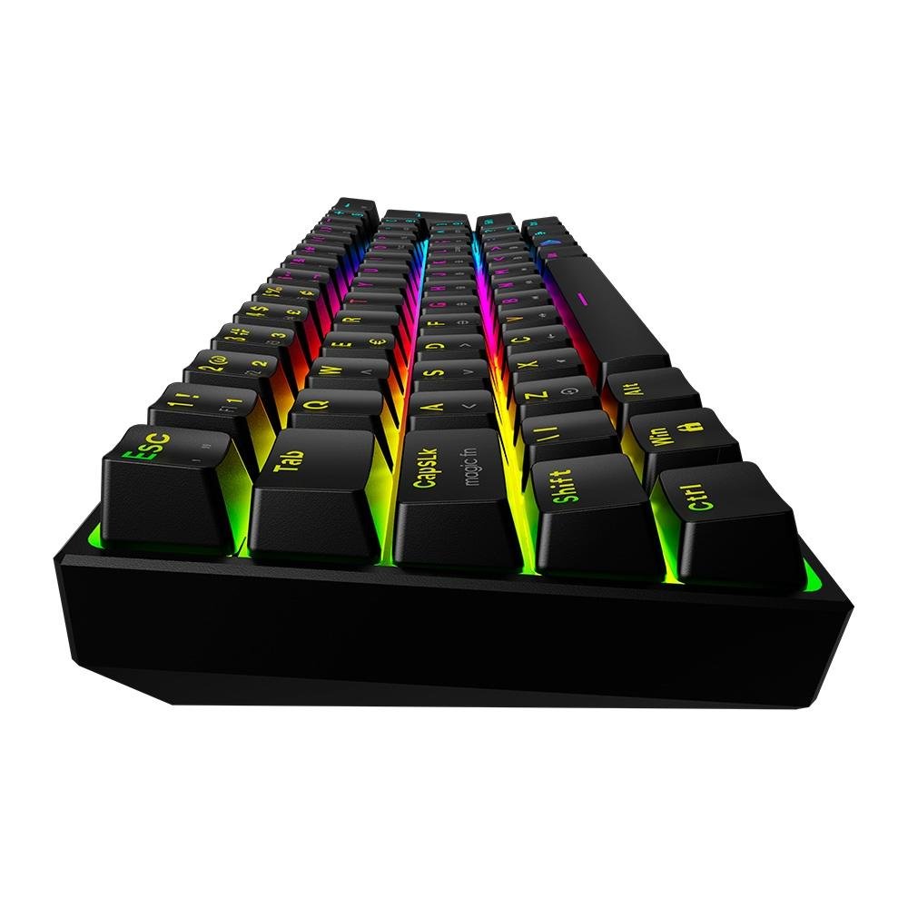Teclado Mecânico Gamer KBM! GAMING TG600, Preto, 60% e ABNT2, RGB, Switch Gateron Blue - KGTG600PTAZ