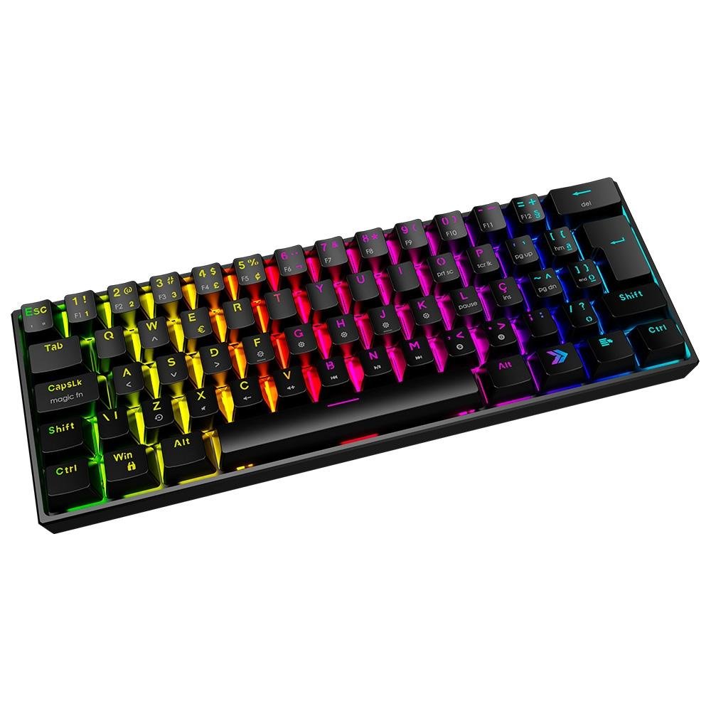 Teclado Mecânico Gamer KBM! GAMING TG600, Preto, 60% e ABNT2, RGB, Switch Gateron Blue - KGTG600PTAZ