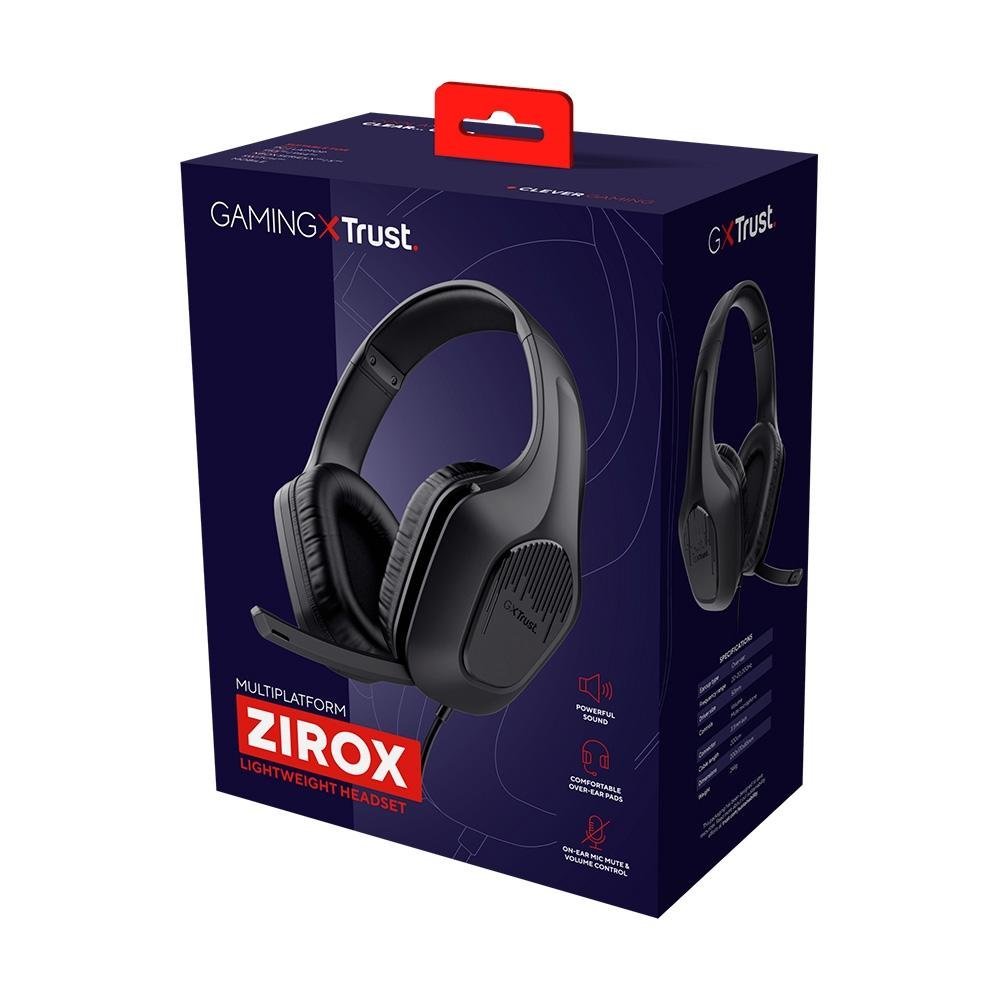 グラッツ Headset Gamer Trust GXT 415 Zirox | KaBuM!