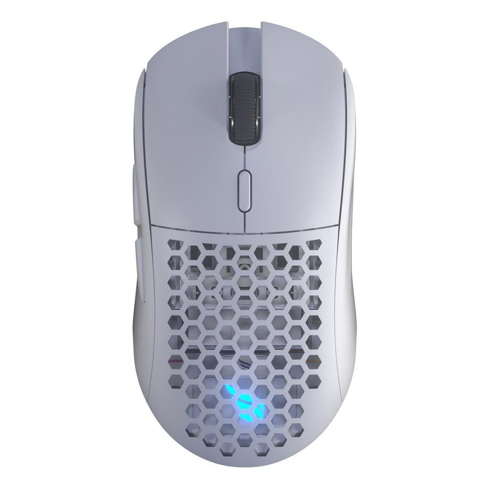 Mouse Sem Fio Gamer Fallen Pantera PRO Wireless, 26000 DPI, RGB, 68,70g, Branco - MO-FN-PA-PRO-WL-BR
