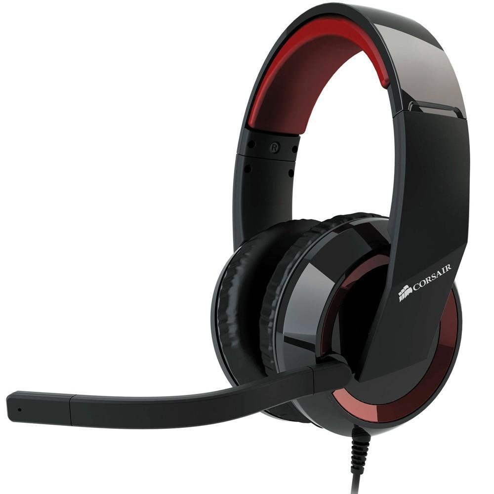 Headset Gamer Corsair HS30 Raptor P2, Stereo, Drivers 40mm, Preto/Vermelho - CA-9011121-NA Headset Gamer Corsair HS30 Raptor P2, Stereo, Drivers 40mm, Preto/Vermelho - CA-9011121-NA