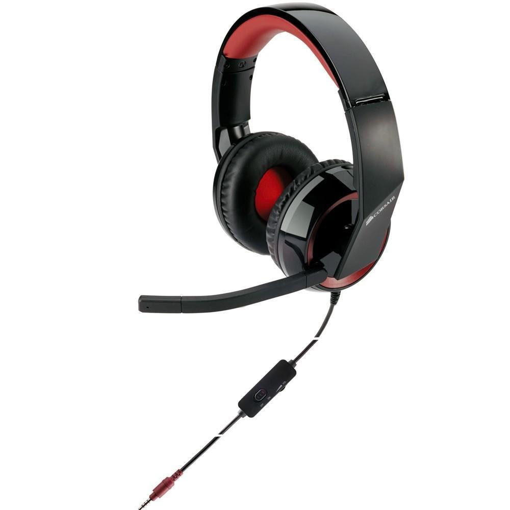 Headset Gamer Corsair HS30 Raptor P2, Stereo, Drivers 40mm, Preto/Vermelho - CA-9011121-NA Headset Gamer Corsair HS30 Raptor P2, Stereo, Drivers 40mm, Preto/Vermelho - CA-9011121-NA