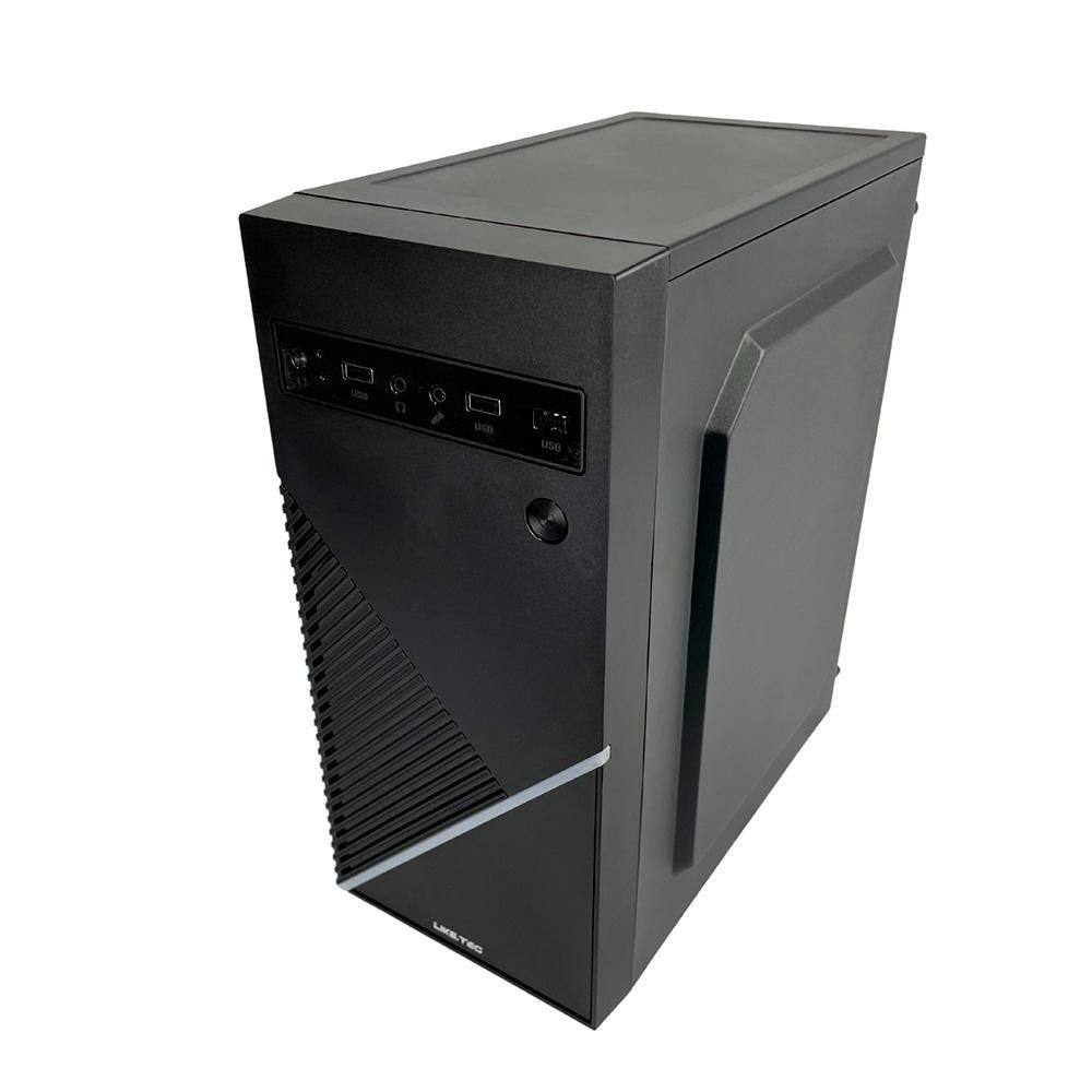 Gabinete Gamer Liketec Basic One V2, Mid Tower, RGB, LED, ATX, Lateral em Acrílico, Sem FANs, Preto - LC-MT-ONEV2-2057