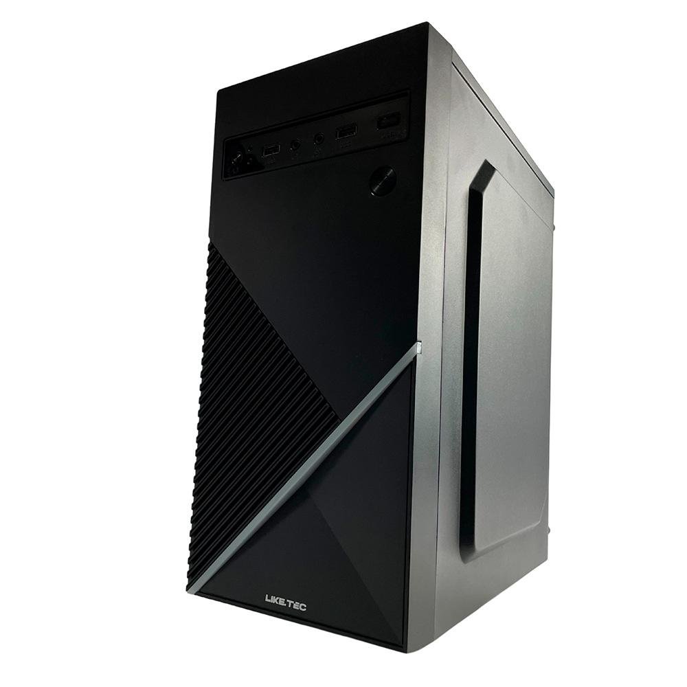 Gabinete Gamer Liketec Basic One V2, Mid Tower, RGB, LED, ATX, Lateral em Acrílico, Sem FANs, Preto - LC-MT-ONEV2-2057