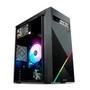 Gabinete Gamer Liketec Basic One V2, Mid Tower, RGB, LED, ATX, Lateral em Acrílico, Sem FANs, Preto - LC-MT-ONEV2-2057