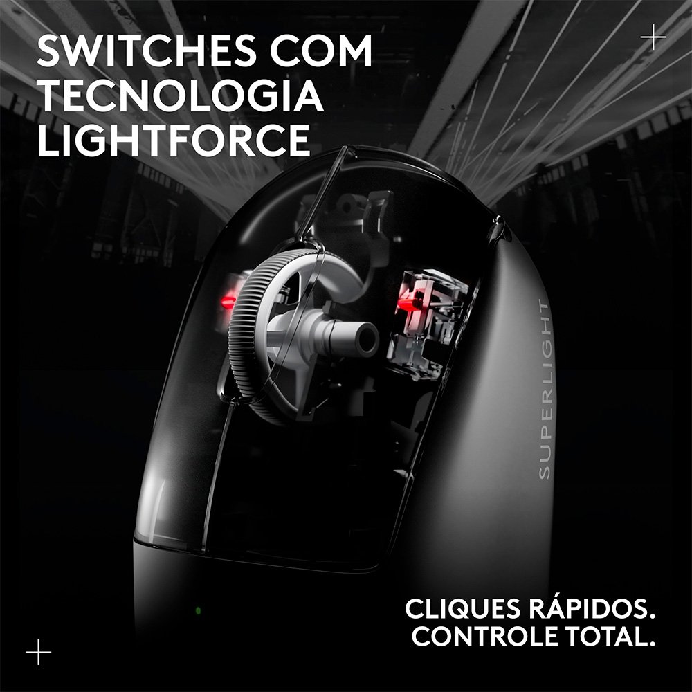 Mouse Gamer Sem Fio Logitech G Pro X Superlight 2 com Lightspeed, 32000 DPI, Sensor Hero 2, com Bateria Recarregável, Preto - 910-006629 Mouse Gamer Sem Fio Logitech G Pro X Superlight 2 com Lightspeed, 32000 DPI, Sensor Hero 2, com Bateria Recarregável, Preto - 910-006629