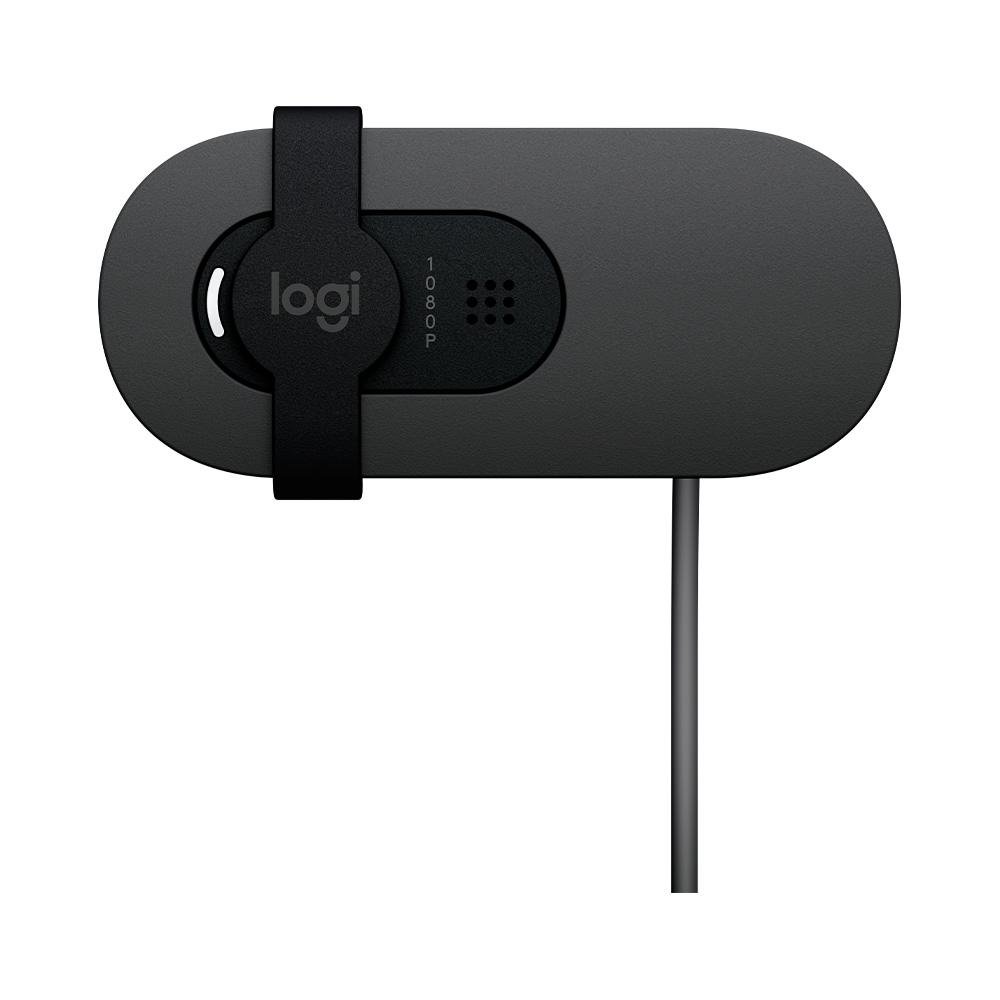 Webcam Logitech Brio 100 Full HD 30 FPS, Microfone, USB-A, Correção Automática, Grafite - 960-001586