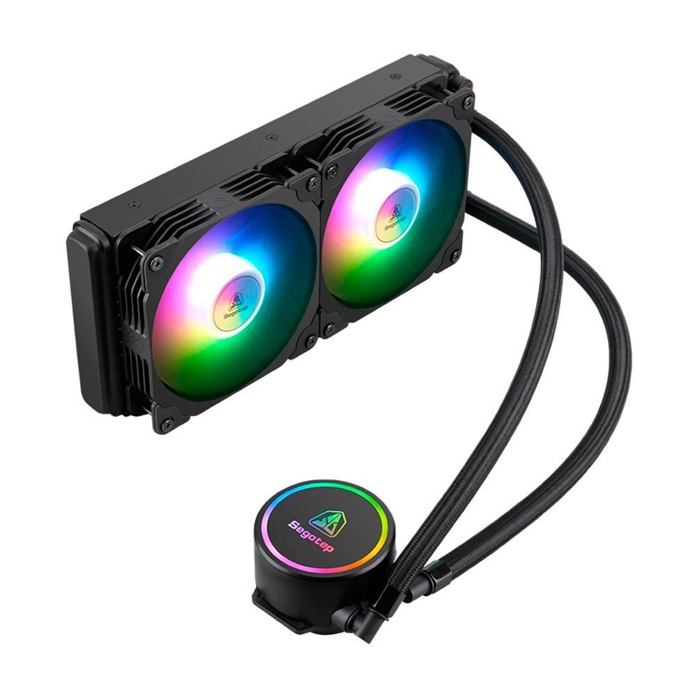 Water Cooler Segotep Becool, ARGB, 240mm, AMD/Intel, Preto - SEG-WC-BC240BC240A-WW