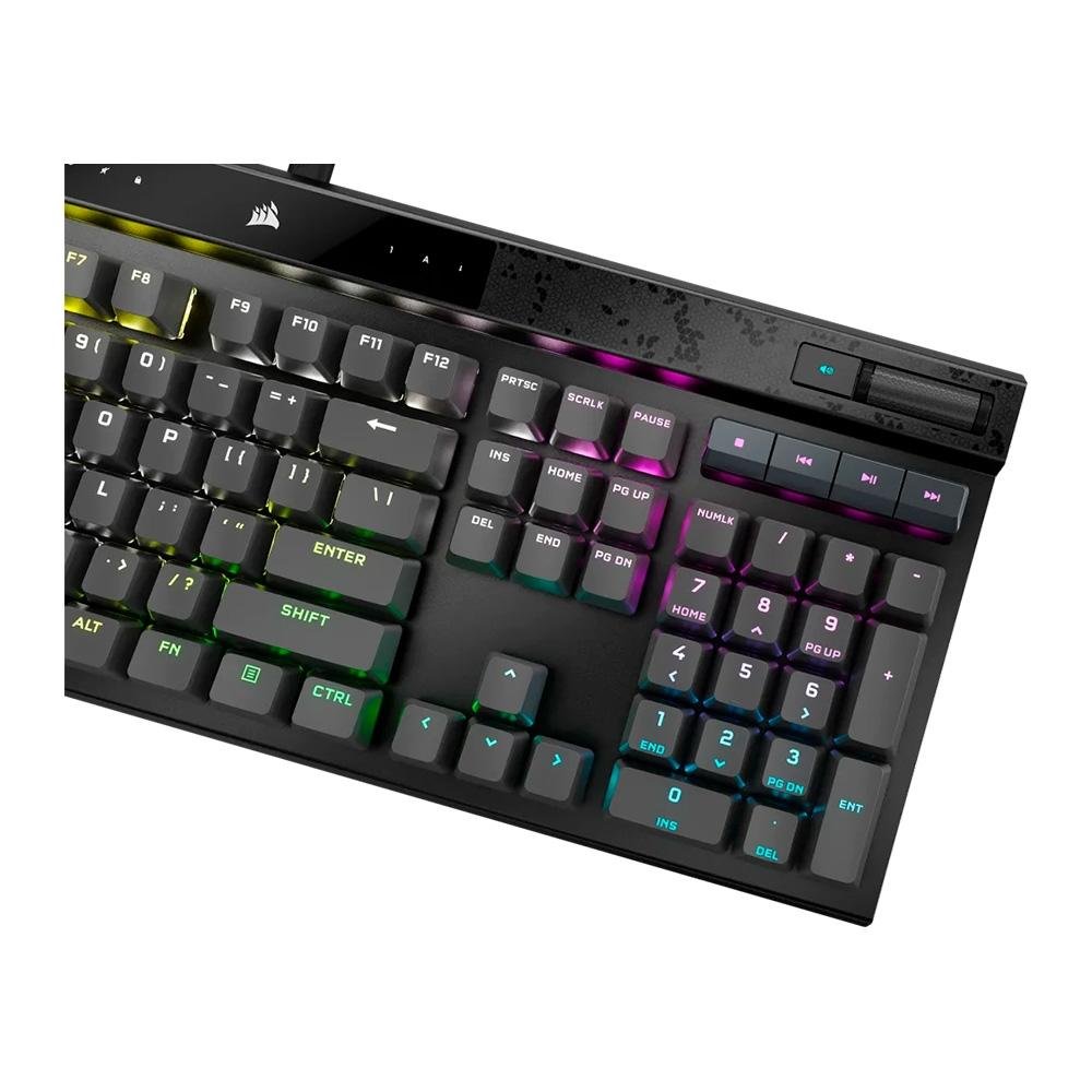 Teclado Mecânico Gamer Corsair K70 Max RGB, Corsair MGX, Preto, Preto PBT Keycaps, US - CH-910961G-NA