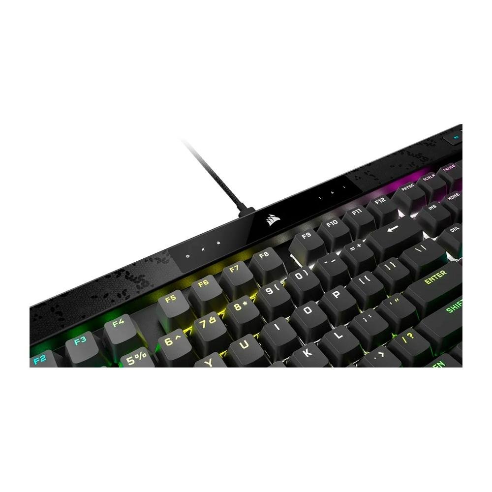 Teclado Mecânico Gamer Corsair K70 Max RGB, Corsair MGX, Preto, Preto PBT Keycaps, US - CH-910961G-NA