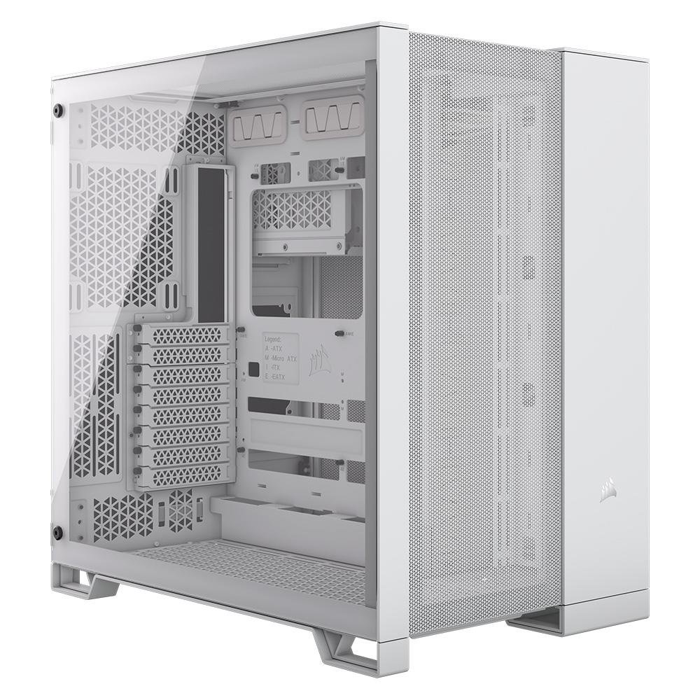 Gabinete Gamer Corsair 6500D, Mid-Tower, E-ATX, Frente e Lateral em Vidro Temperado, Sem FANs, Branco - CC-9011260-WW