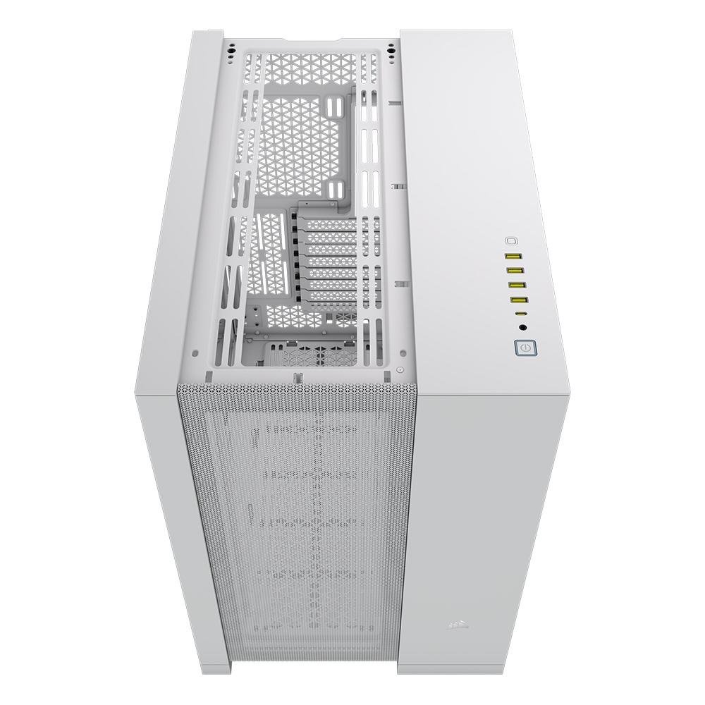 Gabinete Gamer Corsair 6500D, Mid-Tower, E-ATX, Frente e Lateral em Vidro Temperado, Sem FANs, Branco - CC-9011260-WW