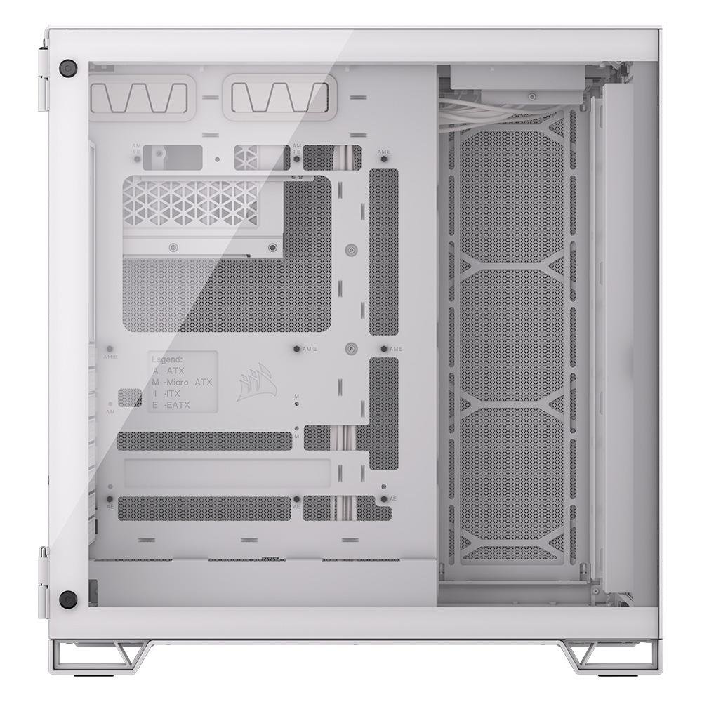 Gabinete Gamer Corsair 6500D, Mid-Tower, E-ATX, Frente e Lateral em Vidro Temperado, Sem FANs, Branco - CC-9011260-WW