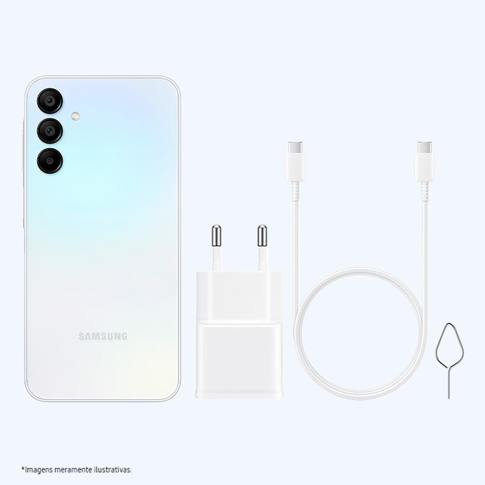 Smartphone Samsung Galaxy A15 5G, 128GB, 4GB, Octa Core, Câmera Tripla 50MP, Tela de 6.5", Azul Claro - SM-A156MLBRZTO