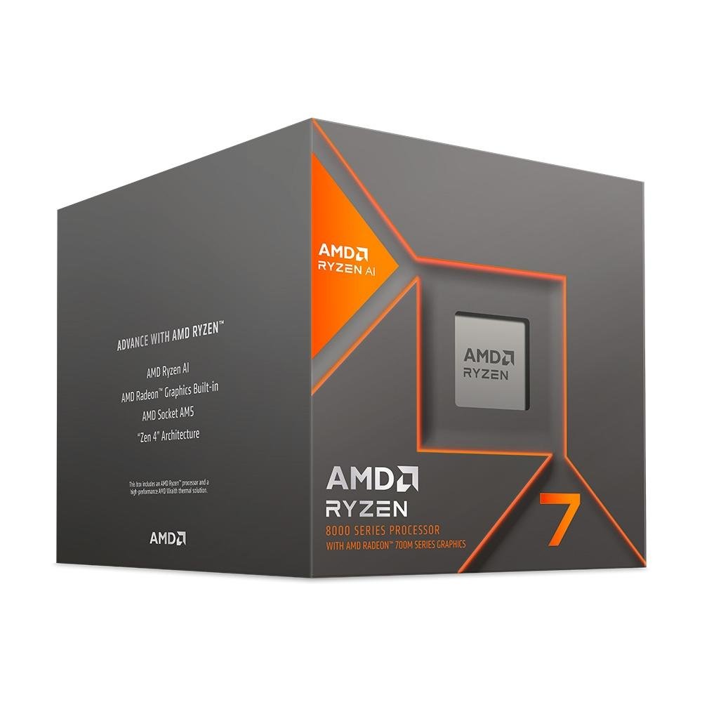 Processador AMD Ryzen 7 8700G, 4.2GHz (5.1GHz Max Turbo), Cache 8MB, Octa-Core, 16 Threads, AM5, Vídeo Integrado - 100-100001236BOX Processador AMD Ryzen 7 8700G, 4.2GHz (5.1GHz Max Turbo), Cache 8MB, Octa-Core, 16 Threads, AM5, Vídeo Integrado - 100-100001236BOX