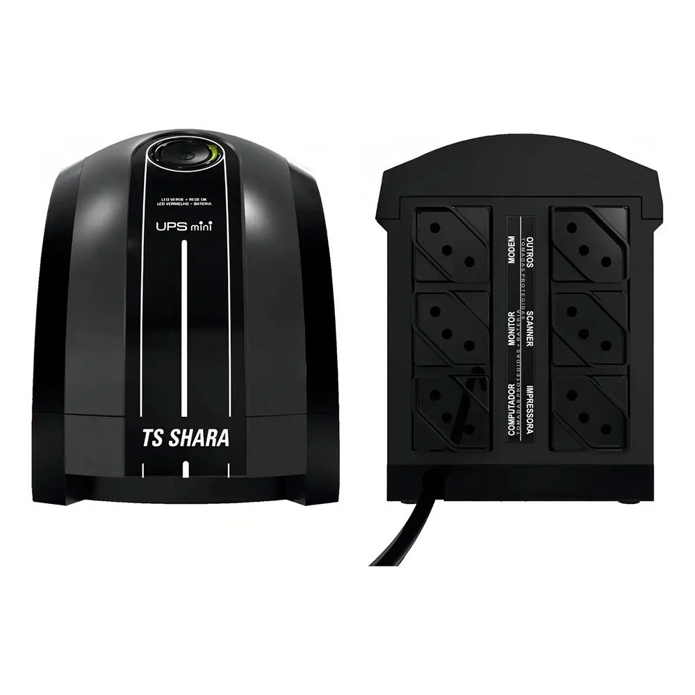 Nobreak TS Shara UPS Mini 600VA Mono 115V Black 4004 Nobreak TS Shara UPS Mini 600VA Mono 115V Black 4004