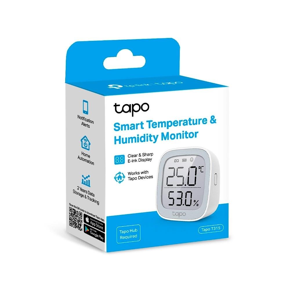 Sensor De Temperatura e Umidade Smart TP-Link, Display Integrado, Branco - Tapo T315(EU) Sensor De Temperatura e Umidade Smart TP-Link, Display Integrado, Branco - Tapo T315(EU)