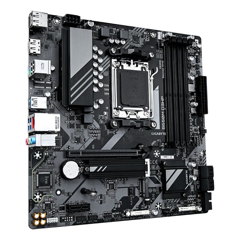 Placa-Mãe Gigabyte B650M D3HP, AMD AM5, Micro ATX, DDR5, Preto - B650M D3HP