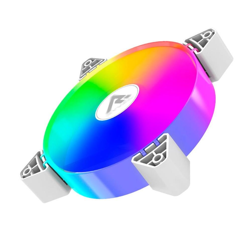 Kit Com 3 Ventoinhas Ryvel Snowy, 3x 120mm, Led ARGB, Branco - RY-FN-SW-WT