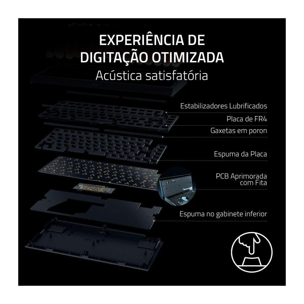 Teclado Razer BlackWidow V4 75% RGB | KaBuM!
