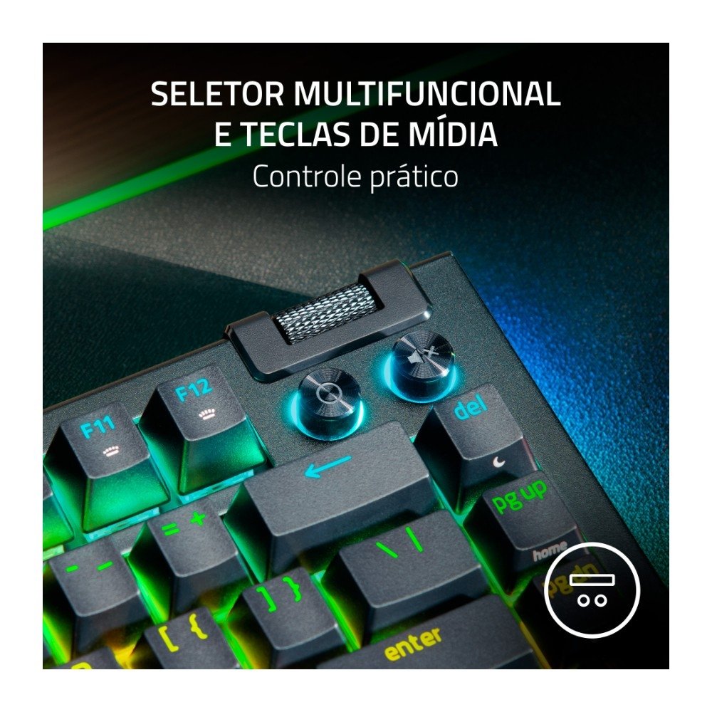 Razer4点セット Teclado Razer BlackWidow V4 75% RGB | KaBuM!