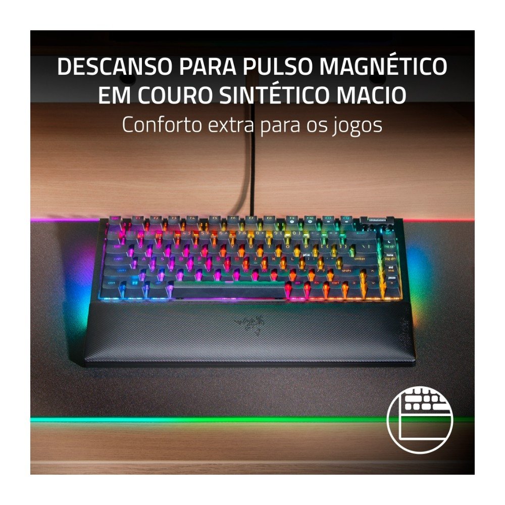 Teclado Razer BlackWidow V4 75% RGB | KaBuM!
