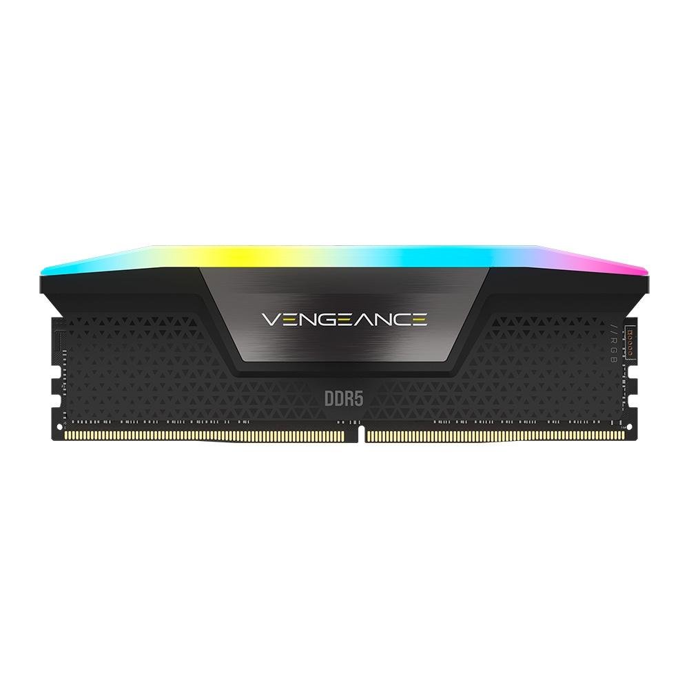 Memória RAM Corsair Vengeance RGB, 32GB (2x16GB), 5200MHz, DDR5, CL40, Preto - CMH32GX5M2B5200C40