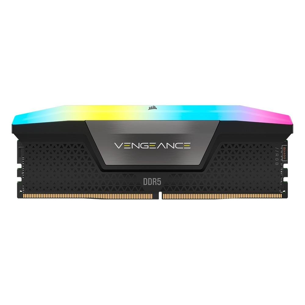 Memória RAM Corsair Vengeance RGB, 32GB (2x16GB), 5200MHz, DDR5, CL40, Preto - CMH32GX5M2B5200C40