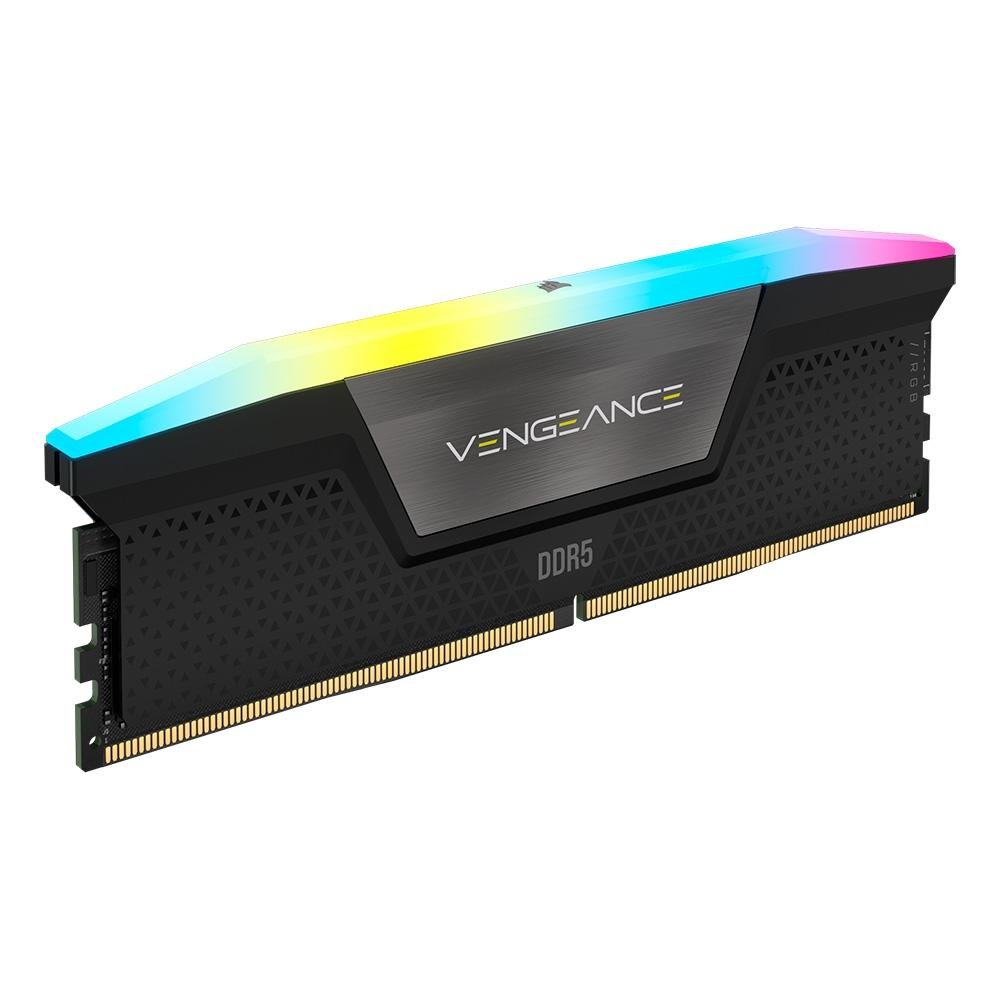 Memória RAM Corsair Vengeance RGB, 32GB (2x16GB), 5200MHz, DDR5, CL40, Preto - CMH32GX5M2B5200C40