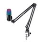 Microfone Gamer Rise Mode Elite 04 RGB, Com Suporte de Mesa, Conexão P3 e USB-C, Plug & Play, Preto - RM-ME-04-B