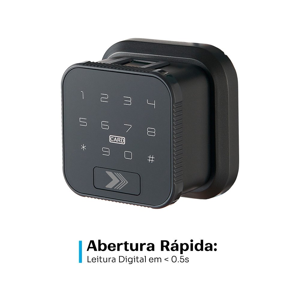 Fechadura Digital KABUM! smart Simple Access, Biometria, 100 Digitais, Conexão com APP, Preto - KSFD200PT Fechadura Digital KABUM! smart Simple Access, Biometria, 100 Digitais, Conexão com APP, Preto - KSFD200PT