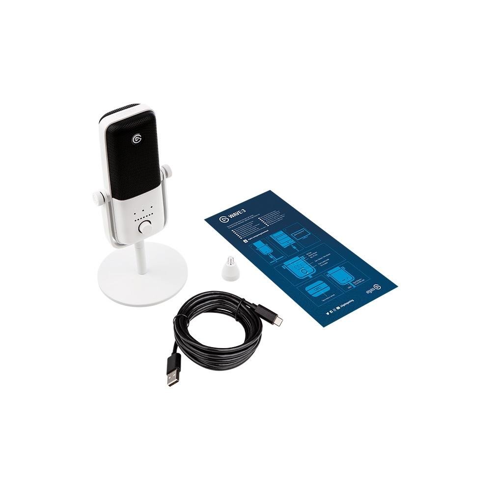 Microfone Condensador Elgato Wave 3 USB | KaBuM!