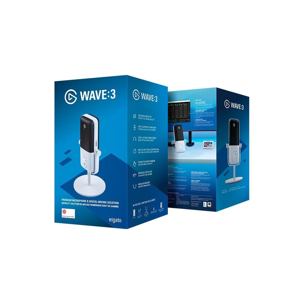Microfone Condensador Elgato Wave 3 USB | KaBuM!