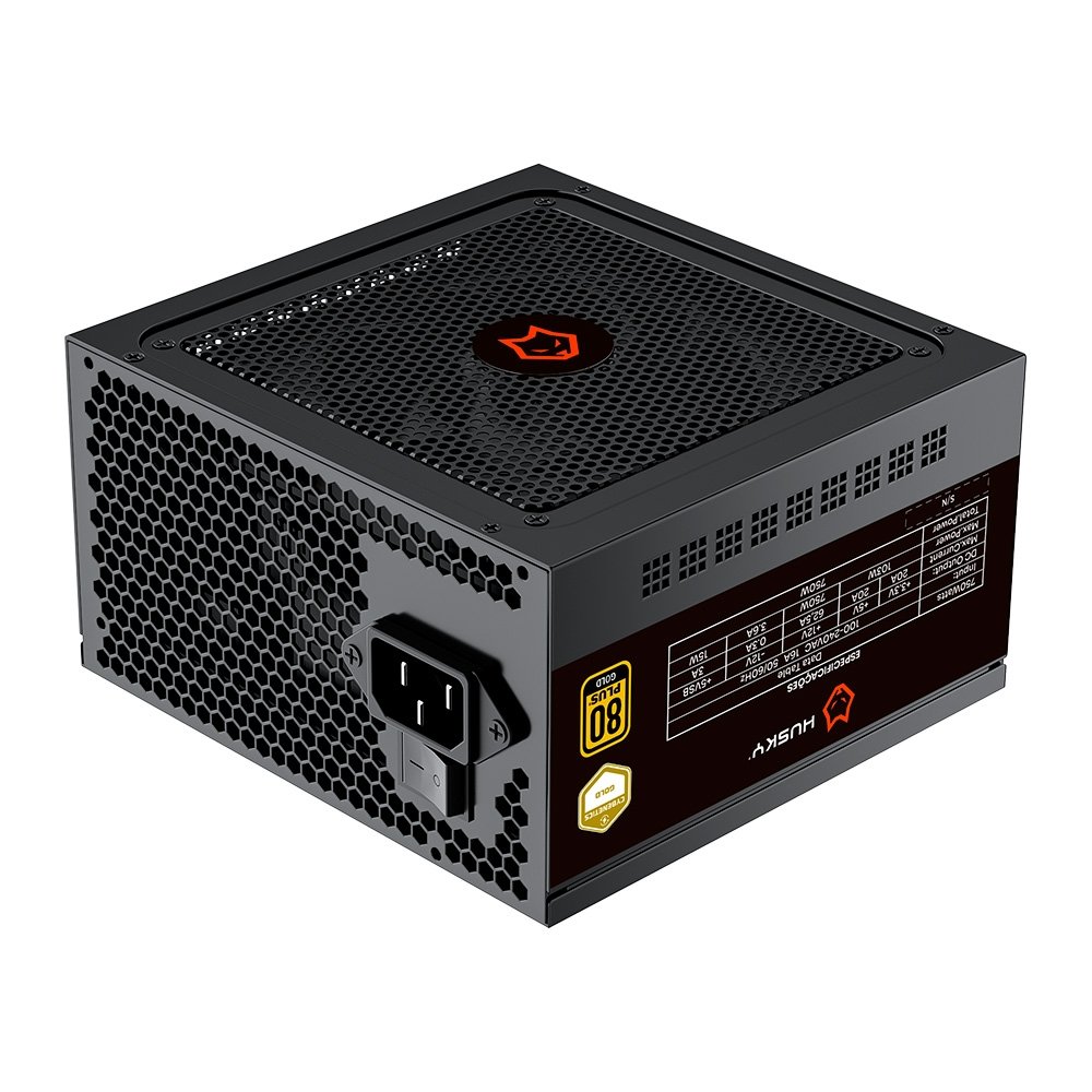 Fonte Husky Sledger 750W, 80 Plus Gold, Cybenetics Gold, PFC Ativo, Full Modular, Bivolt - HFN750PT